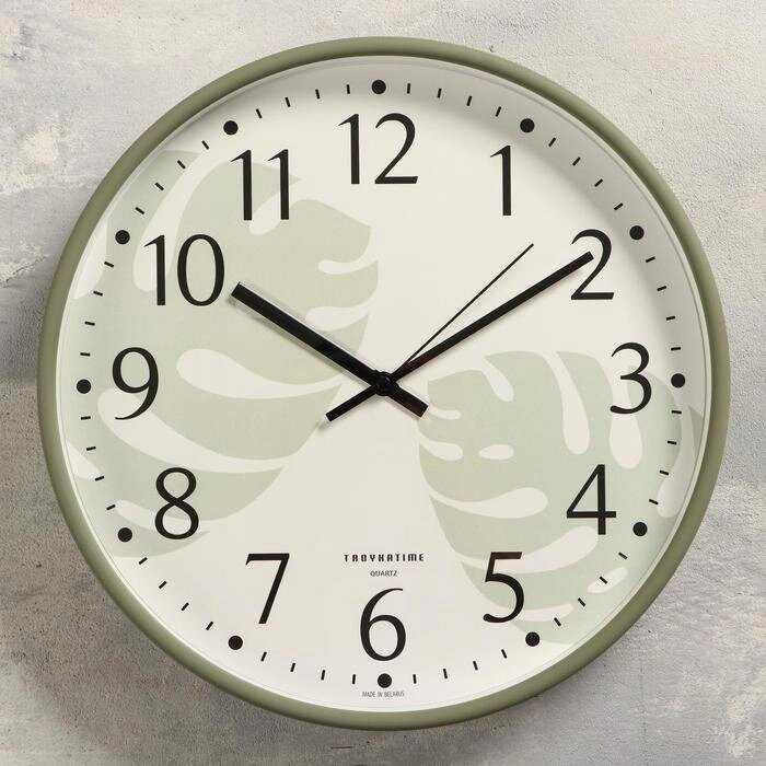 Часы настенные "Папоротник",  плавный ход, d-30 см от компании Интернет - магазин Flap - фото 1