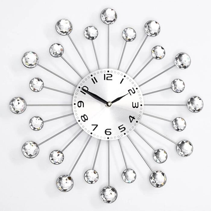 Часы настенные, серия: Ажур, "Лучики", плавный ход, d-35 см, циферблат 13 см от компании Интернет - магазин Flap - фото 1