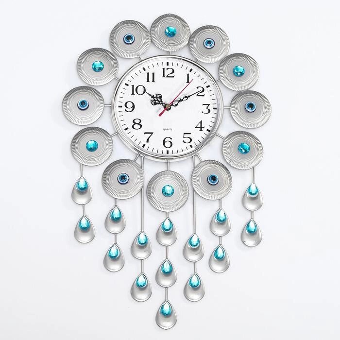Часы настенные, серия: Ажур, "Малика", дискретный ход, d-16 см, 47 х 30 см от компании Интернет - магазин Flap - фото 1
