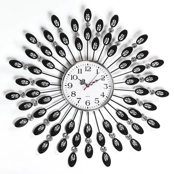 Часы настенные, серия: Ажур, "Перья павлина", плавный ход, d-48 см, циферблат 14 см от компании Интернет - магазин Flap - фото 1