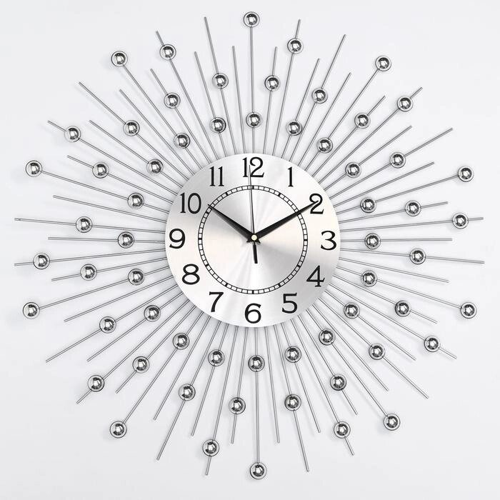 Часы настенные, серия: Ажур, "Сферы", плавный ход, d-58 см, циферблат 22 см от компании Интернет - магазин Flap - фото 1