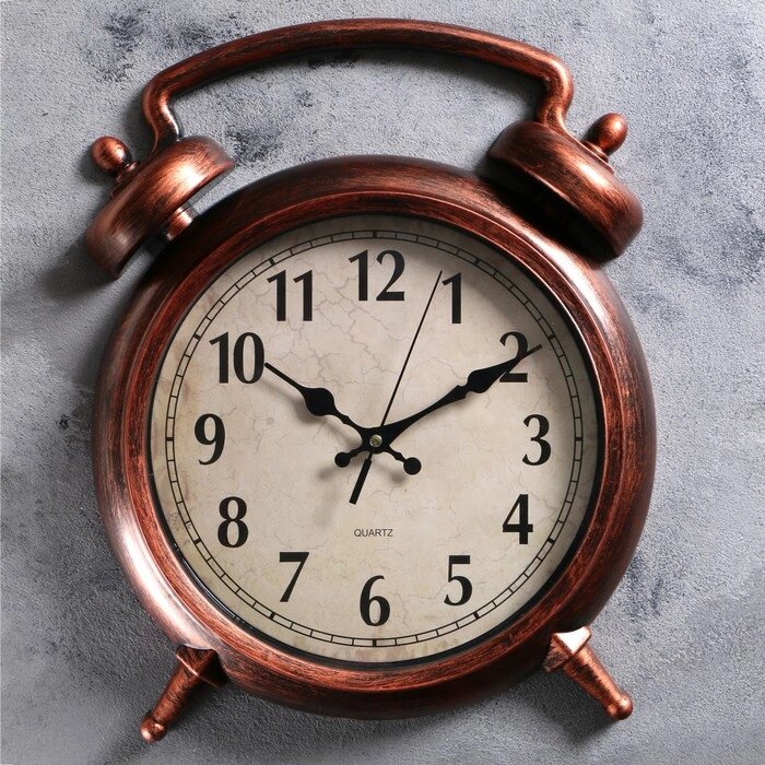Часы настенные, серия: Интерьер, "Большой будильник", плавный ход, 38 х 28 см от компании Интернет - магазин Flap - фото 1