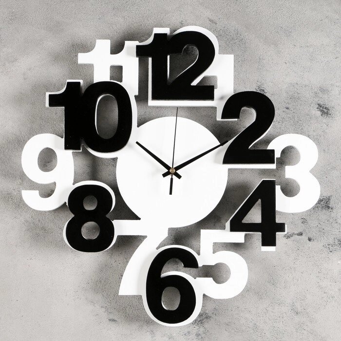 Часы настенные, серия: Интерьер, "Цифры", плавный ход, 40 х 40 см от компании Интернет - магазин Flap - фото 1