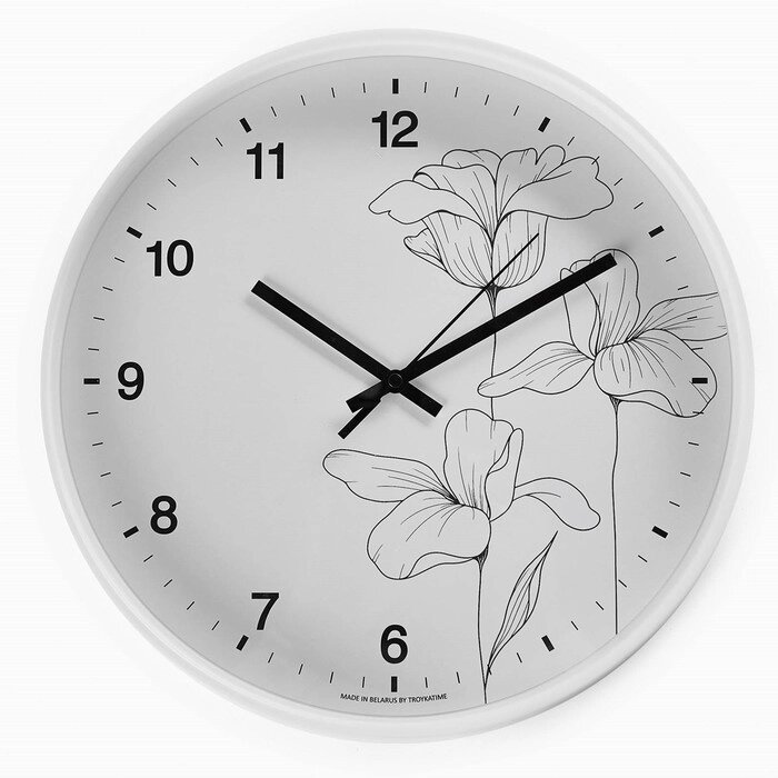 Часы настенные, серия: Интерьер, "Цветы", плавный ход, d-30.5 см от компании Интернет - магазин Flap - фото 1