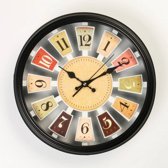 Часы настенные, серия: Интерьер, дискретный ход, d=37 см, АА от компании Интернет - магазин Flap - фото 1