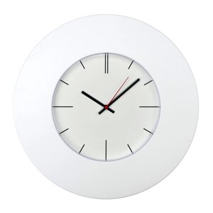 Часы настенные, серия: Интерьер, дискретный ход, d-37 см, широкий белый обод