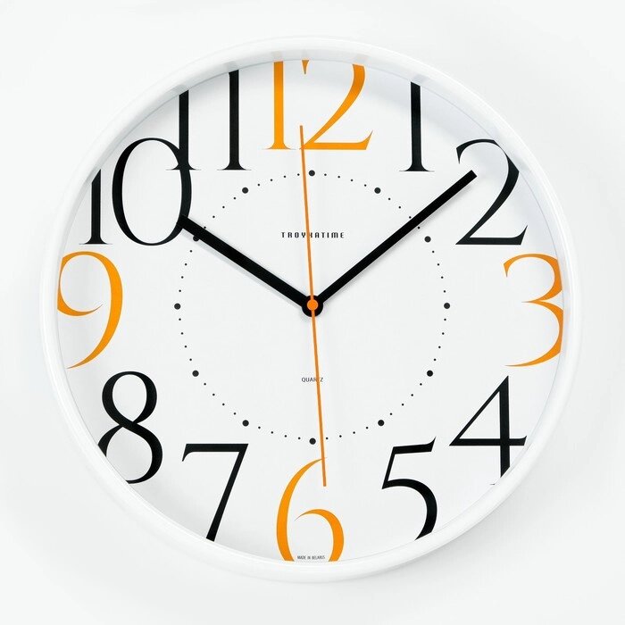 Часы настенные, серия: Интерьер "Эдит" d=30.5 см, белые от компании Интернет - магазин Flap - фото 1