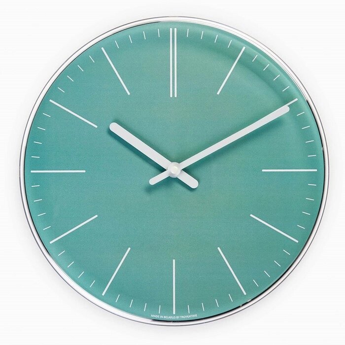 Часы настенные, серия: Интерьер, плавный ход, d-30 см, зеленые от компании Интернет - магазин Flap - фото 1