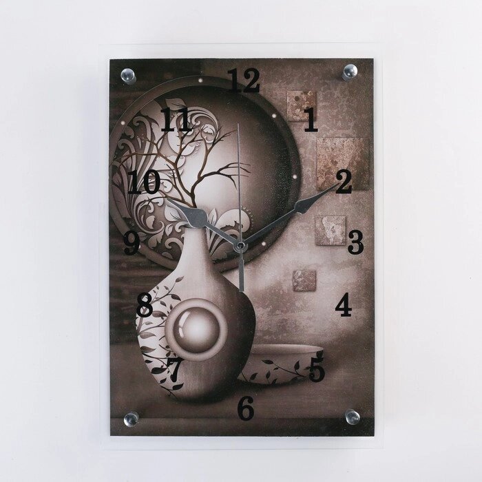 Часы настенные, серия: Интерьер, "Серая ваза", 25х35 см от компании Интернет - магазин Flap - фото 1