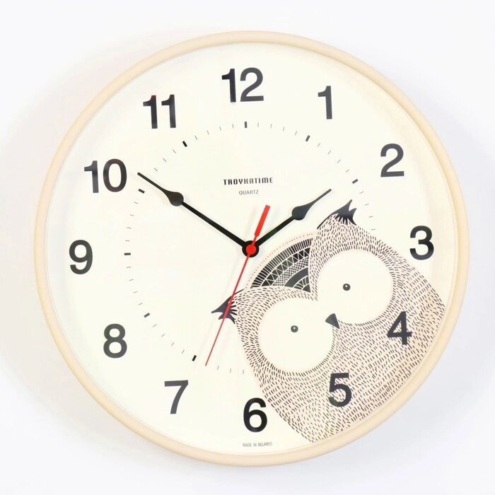 Часы настенные, серия: Интерьер, "Сова", d-30.5 см, плавный ход от компании Интернет - магазин Flap - фото 1