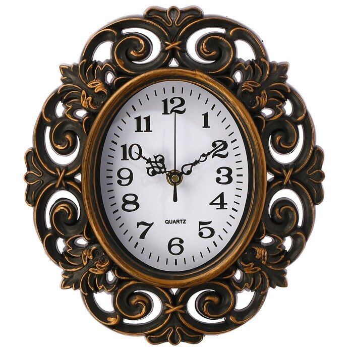 Часы настенные, серия: Интерьер, "Трейси", плавный ход, 25 х 28 см, коричневые от компании Интернет - магазин Flap - фото 1