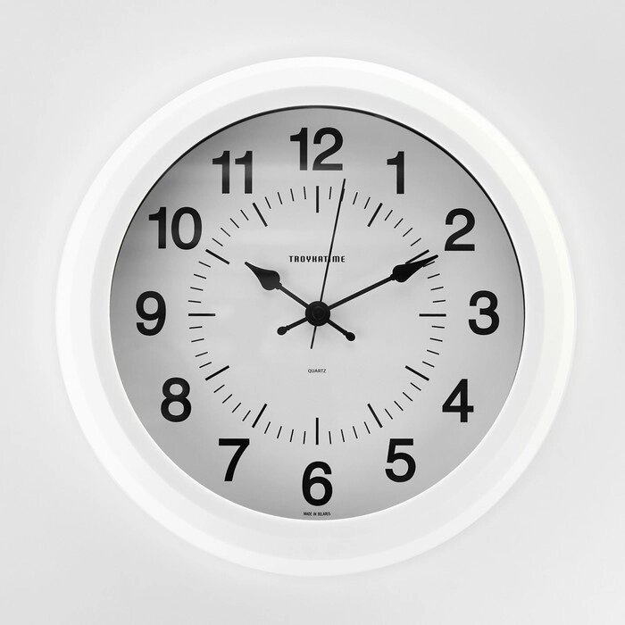 Часы настенные, серия: Классика, d-25 см, белые от компании Интернет - магазин Flap - фото 1