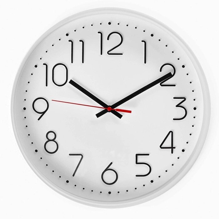Часы настенные, серия: Классика, плавный ход, d-30.5 см, белые от компании Интернет - магазин Flap - фото 1