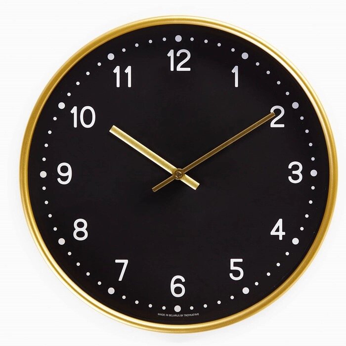 Часы настенные, серия: Классика, плавный ход, d-30.5 см, золото от компании Интернет - магазин Flap - фото 1