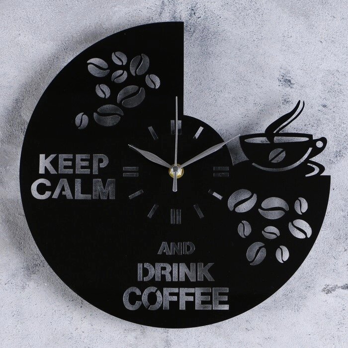 Часы настенные, серия: Кухня, "Кофе", 30 х 30 см от компании Интернет - магазин Flap - фото 1