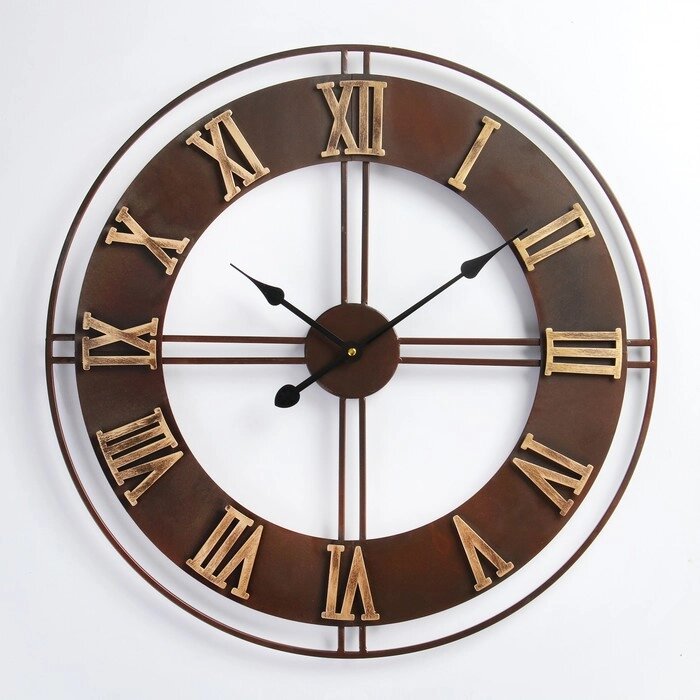 Часы настенные, серия: Лофт, "Алазея", плавный ход, d-60 см от компании Интернет - магазин Flap - фото 1