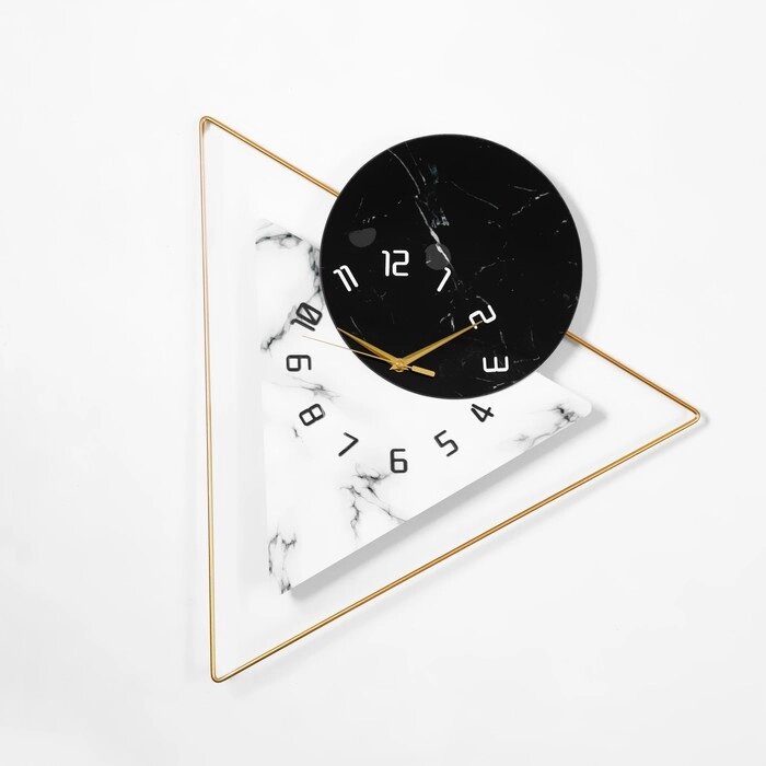 Часы настенные, серия: Лофт,  "Геометрия", 57 х 52 см, d-21 см от компании Интернет - магазин Flap - фото 1