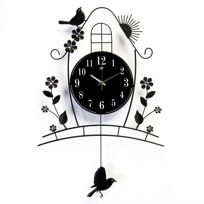 Часы настенные, серия: Маятник, "Домик", плавный ход, 46 х 72 см от компании Интернет - магазин Flap - фото 1