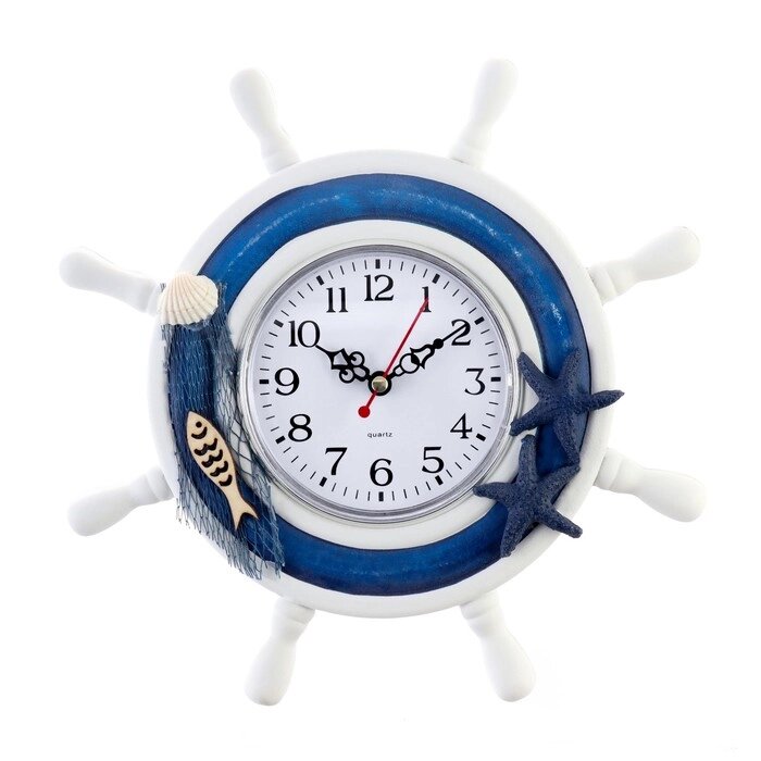 Часы настенные, серия: Море, "Клевант", дискретный ход, d-26 см от компании Интернет - магазин Flap - фото 1