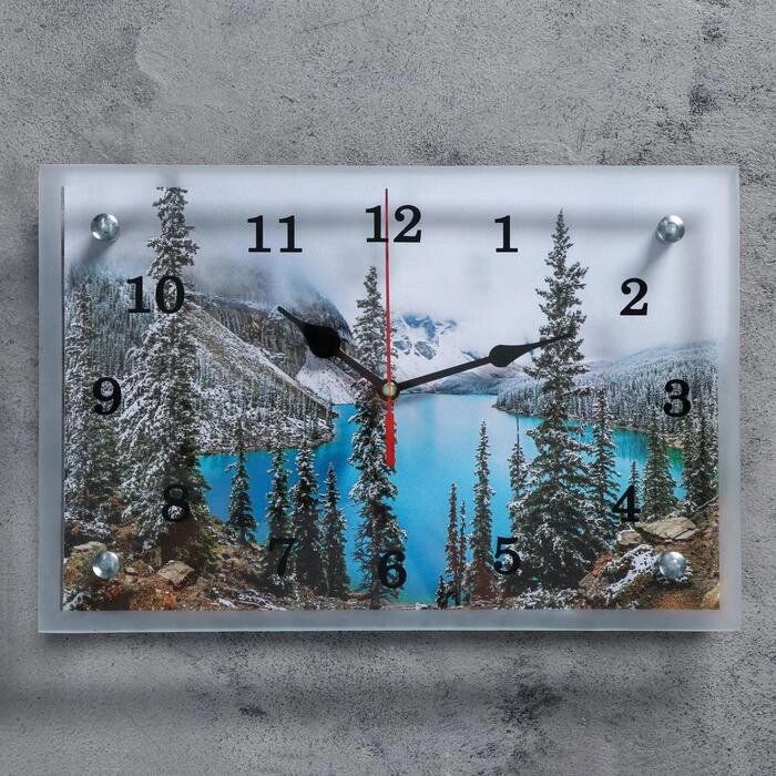Часы настенные, серия: Природа, "Горное озеро", 20х30 см от компании Интернет - магазин Flap - фото 1