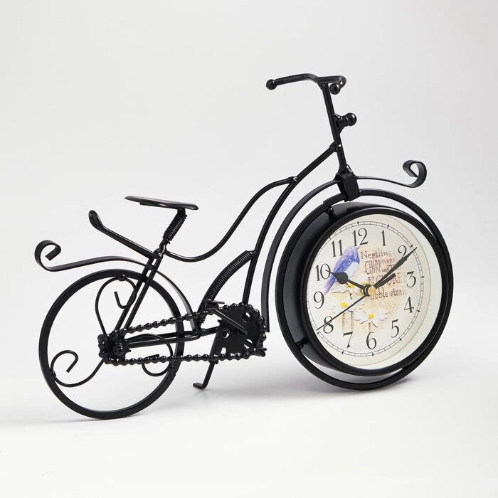 Часы настольные фигурные "Велосипед ретро", плавный ход, циферблат d-11 см, 23 х 33 см, АА от компании Интернет - магазин Flap - фото 1