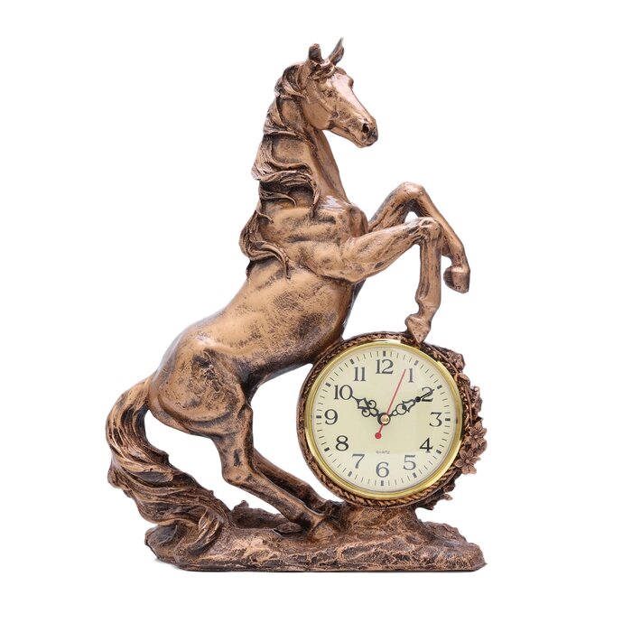 Часы настольные "Каминные. Конь", дискретный ход, 27 х 12 х 36.5 см от компании Интернет - магазин Flap - фото 1