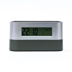 Часы - органайзер настольные: будильник, термометр, календарь, 15.1 х 4.7 см, 2ААА