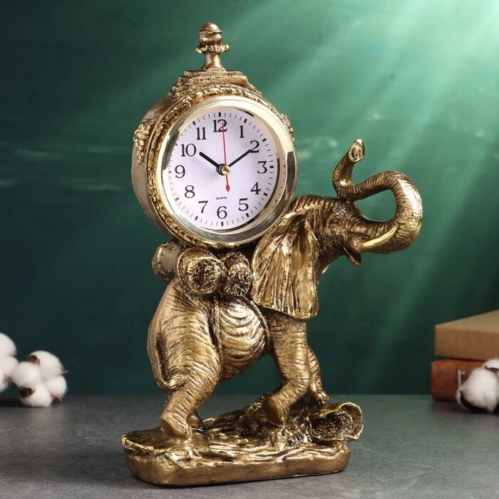 Часы "Слон" 32см, бронза от компании Интернет - магазин Flap - фото 1