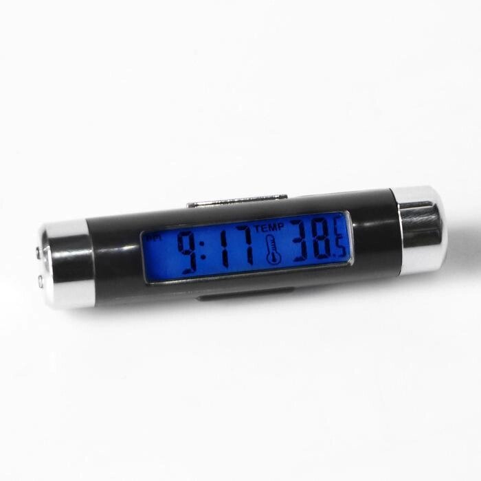 Часы-термометр автомобильные в дефлектор от компании Интернет - магазин Flap - фото 1