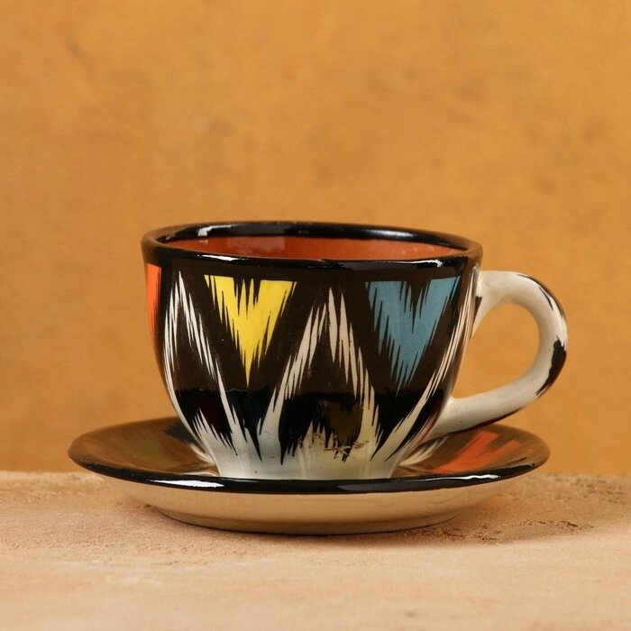 Чайная пара Риштанская Керамика "Атлас", 180 мл, от компании Интернет - магазин Flap - фото 1