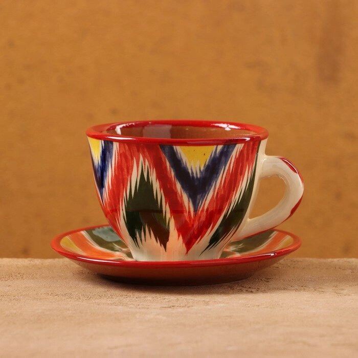 Чайная пара Риштанская Керамика "Атлас ", 250 мл, от компании Интернет - магазин Flap - фото 1
