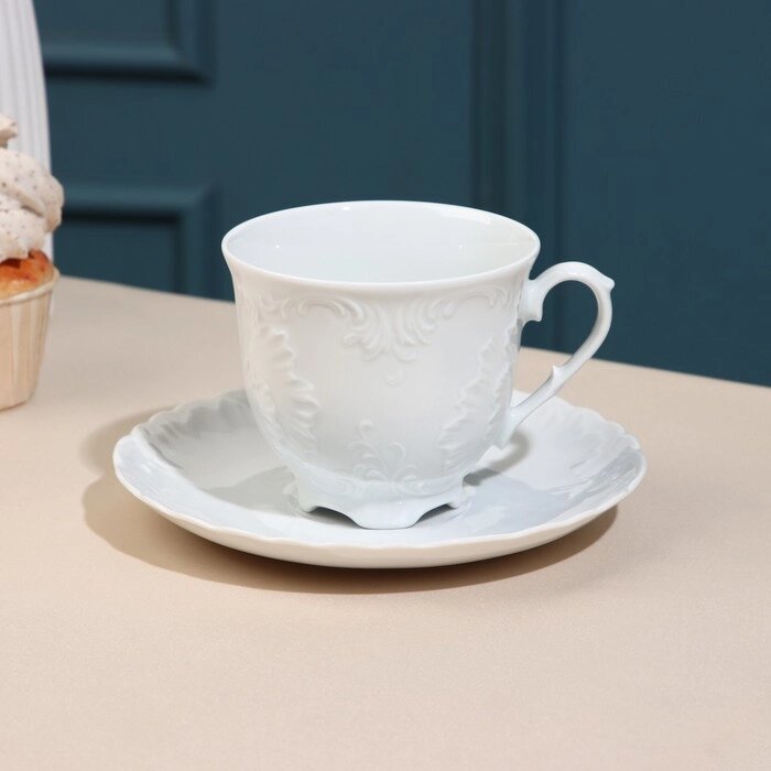 Чайная пара «Rococo», 250 мл, фарфор (комплект из 6 шт.) от компании Интернет - магазин Flap - фото 1