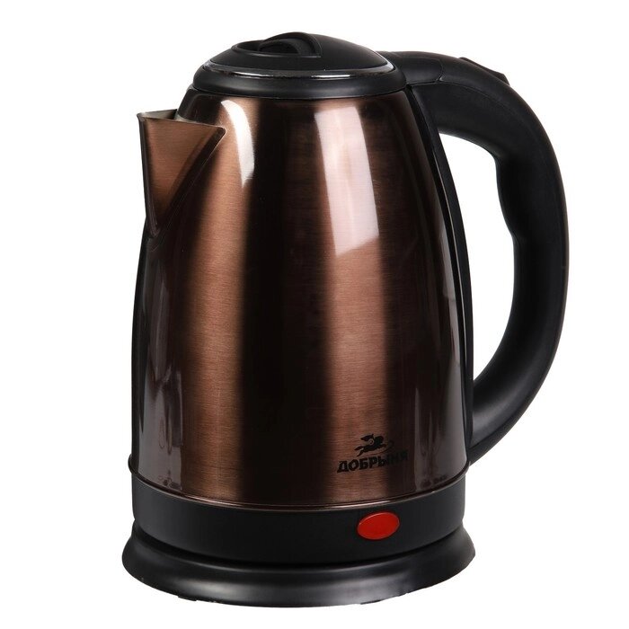 Чайник электрический "Добрыня" DO-1224C, металл, 1.8 л, 1800 Вт, коричневый от компании Интернет - магазин Flap - фото 1