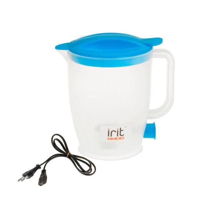 Чайник электрический Irit IR-1121, пластик, 1 л, 550 Вт, синий от компании Интернет - магазин Flap - фото 1