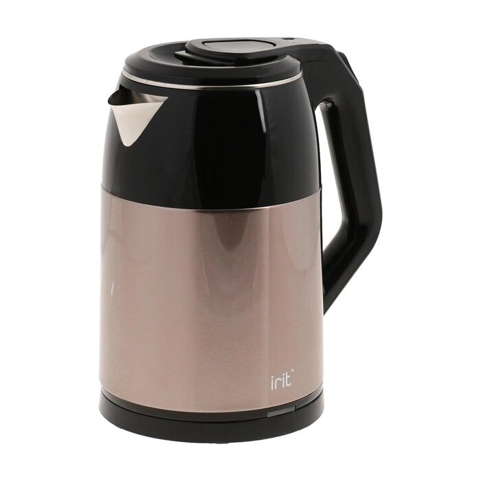 Чайник электрический IRIT IR-1363, металл, 1.8 л, 1500 Вт, бежево-чёрный от компании Интернет - магазин Flap - фото 1