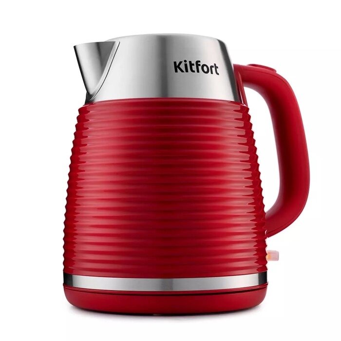 Чайник электрический Kitfort KT-695-2, металл, 1.7 л, 2200 Вт, красный от компании Интернет - магазин Flap - фото 1