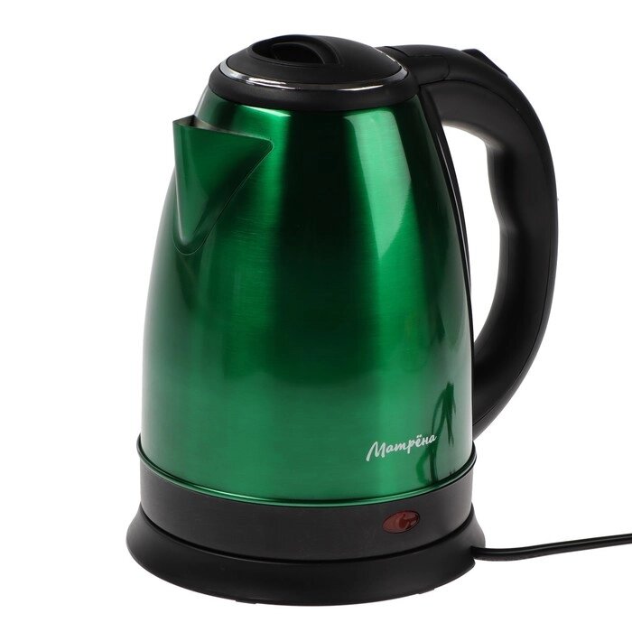 Чайник электрический МАТРЁНА MA-002, металл, 1.8 л, 1500 Вт, зелёно-чёрный от компании Интернет - магазин Flap - фото 1