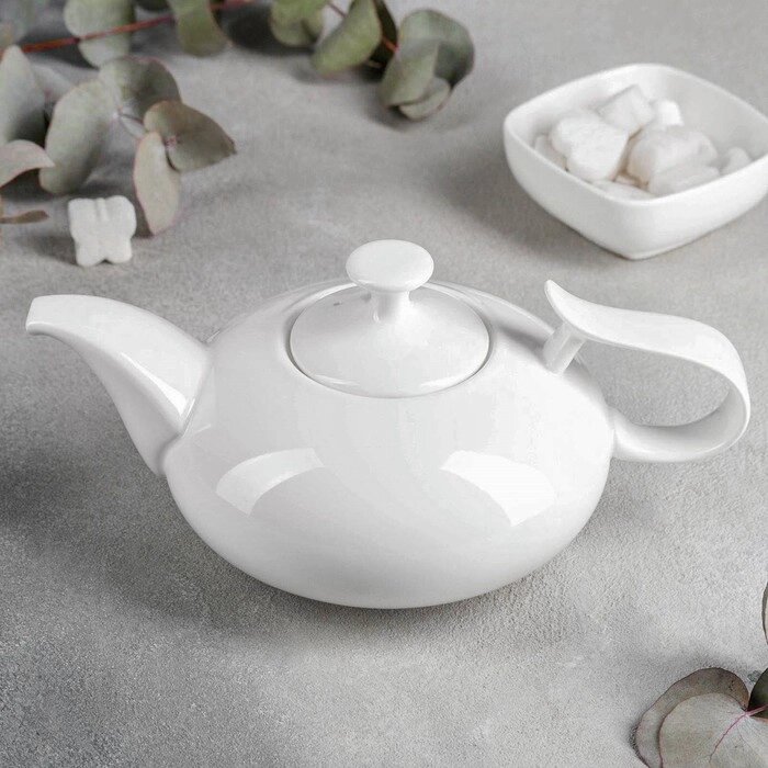 Чайник фарфоровый заварочный Wilmax, 450 мл, цвет белый от компании Интернет - магазин Flap - фото 1