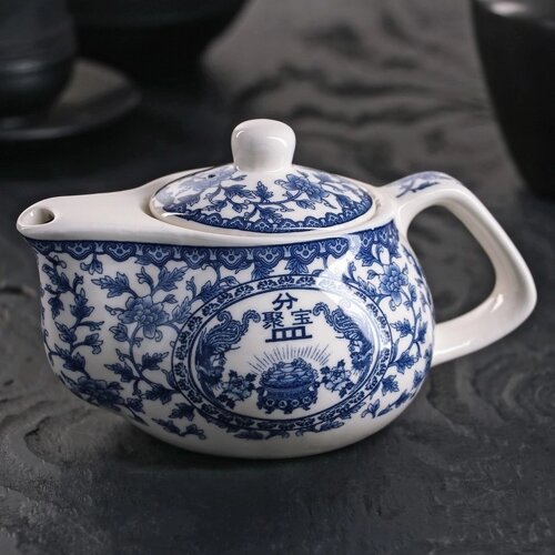 Чайник керамический заварочный «Восточная мудрость», 200 мл, 149,58 см, цвет синий