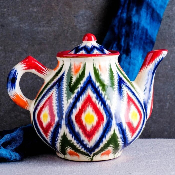 Чайник Риштанская Керамика "Атлас", 1600 мл, разноцветный от компании Интернет - магазин Flap - фото 1