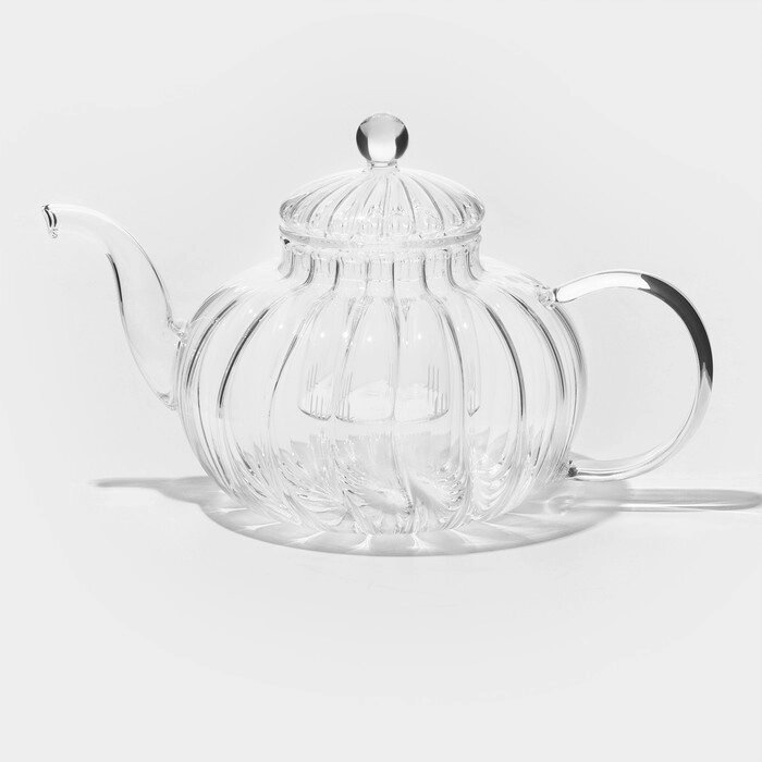 Чайник заварочный со стеклянной крышкой и ситом «Диана. Грация», 1 л от компании Интернет - магазин Flap - фото 1
