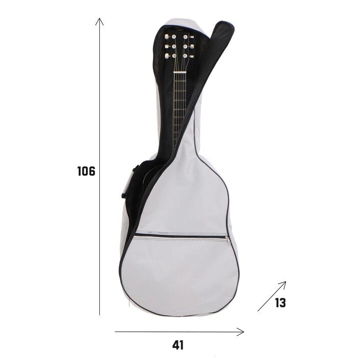 Чехол для гитары  Music Life, 106х41х13 см, серый от компании Интернет - магазин Flap - фото 1