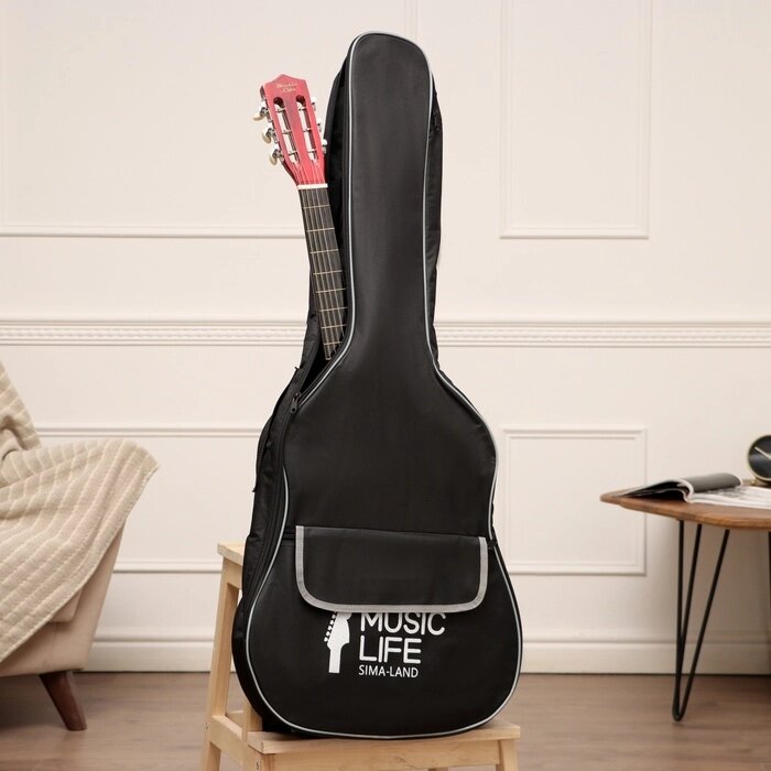 Чехол для гитары Music Life, премиум, с накладным карманом, 105 х 41 х 13 см от компании Интернет - магазин Flap - фото 1
