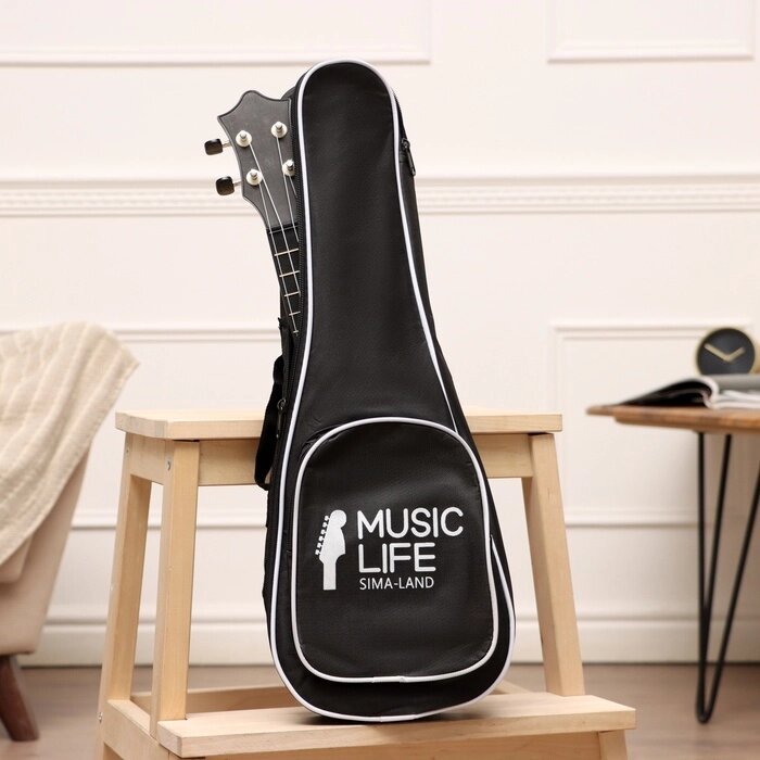 Чехол для укулеле Music Life, премиум, с накладным карманом, 55 х 20 х 5 см от компании Интернет - магазин Flap - фото 1