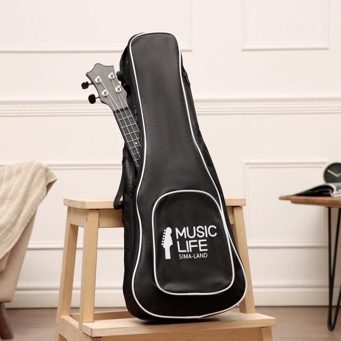 Чехол для укулеле Music Life, премиум, с накладным карманом, 63 х 24 х 9 см от компании Интернет - магазин Flap - фото 1