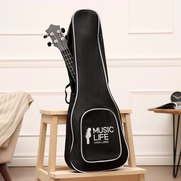 Чехол для укулеле Music Life, премиум, с накладным карманом, 67 х 25 х 8,5 см от компании Интернет - магазин Flap - фото 1