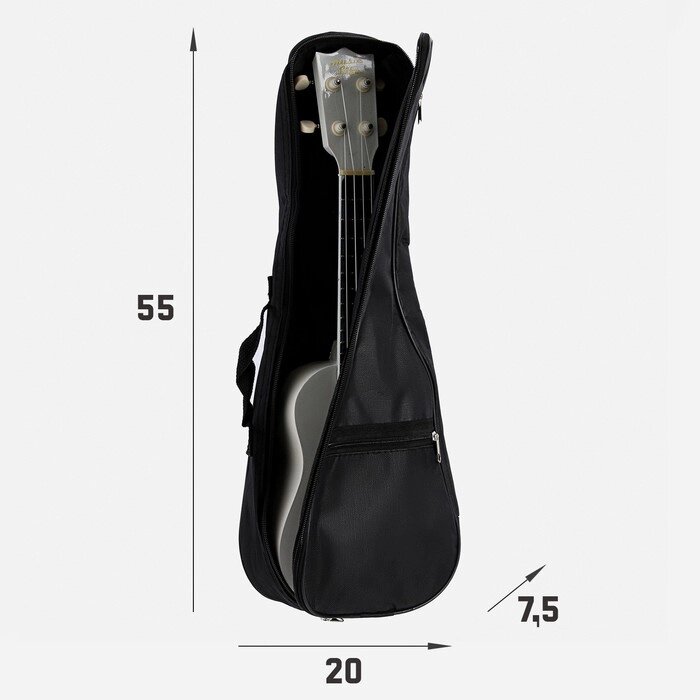 Чехол для укулеле сопрано, черный, 59 х 21 см, утепленный от компании Интернет - магазин Flap - фото 1