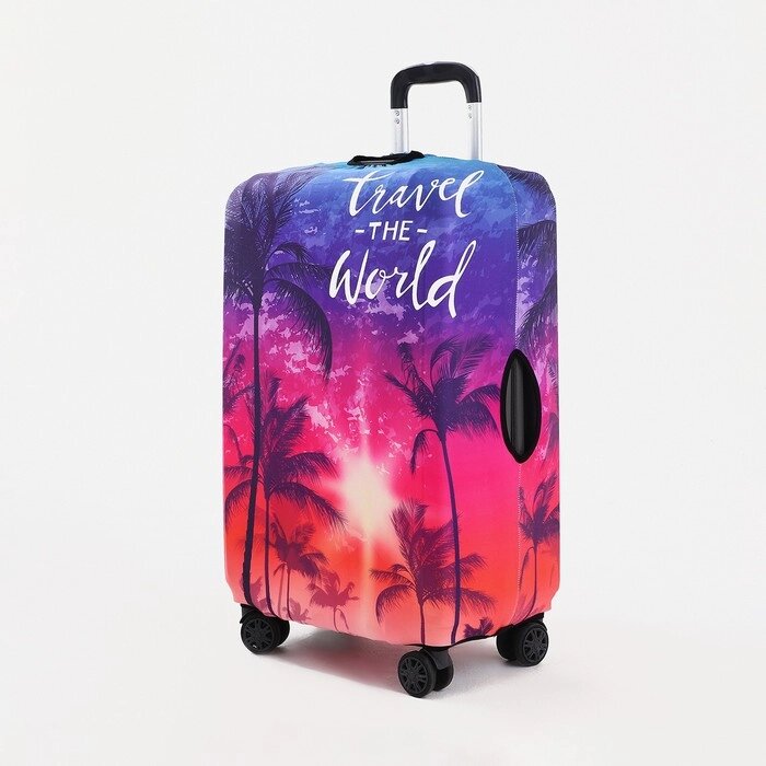 Чехол на чемодан 28", цвет фиолетовый/разноцветный от компании Интернет - магазин Flap - фото 1