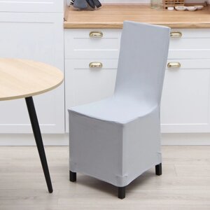 Чехол на стул со спинкой, цвет серый, 90х40х40 см, 100% п/э