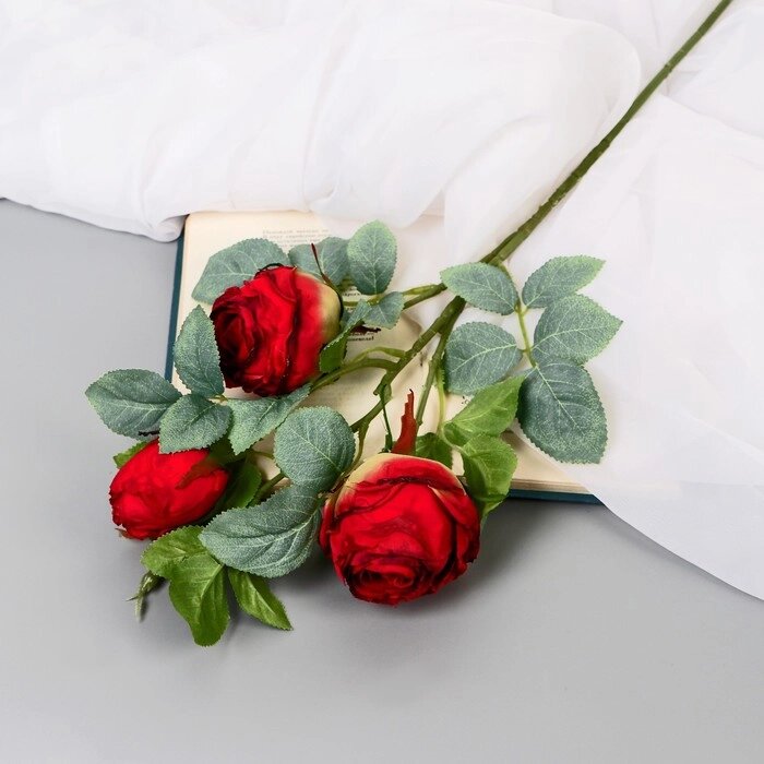 Цветы искусственные "Роза грация" 7х57 см, красный от компании Интернет - магазин Flap - фото 1